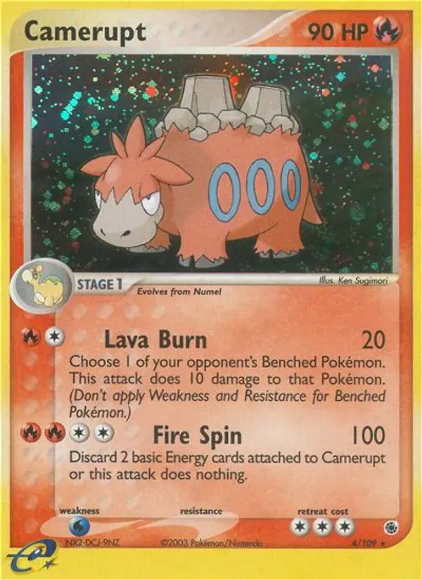 Camerupt 4/109 EX Rubi e Safira