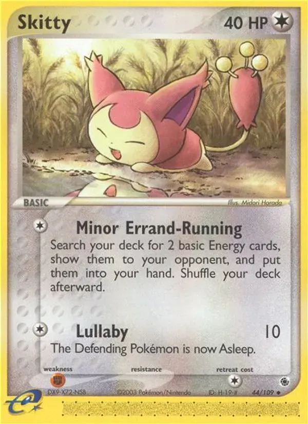 Skitty 44/109 EX Rubi e Safira