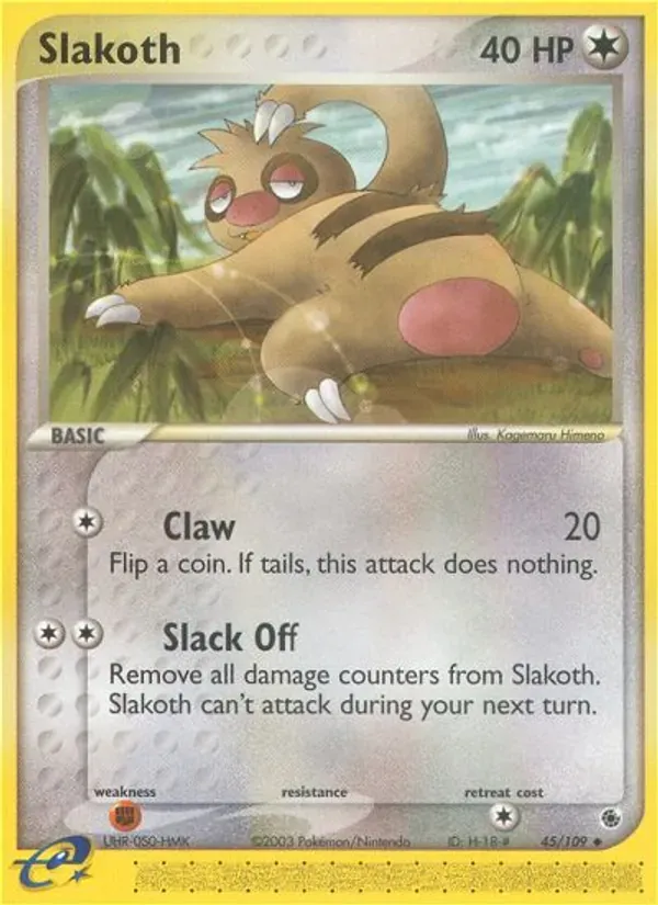 Slakoth 45/109 EX Rubi e Safira