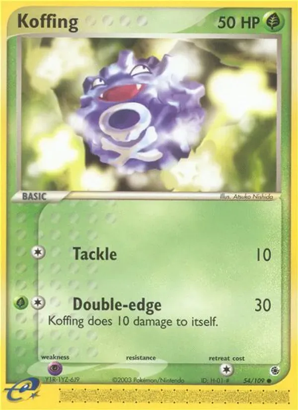 Koffing 54/109 EX Rubi e Safira