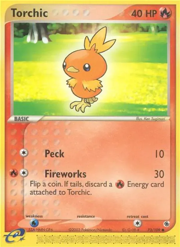 Torchic 73/109 EX Rubi e Safira