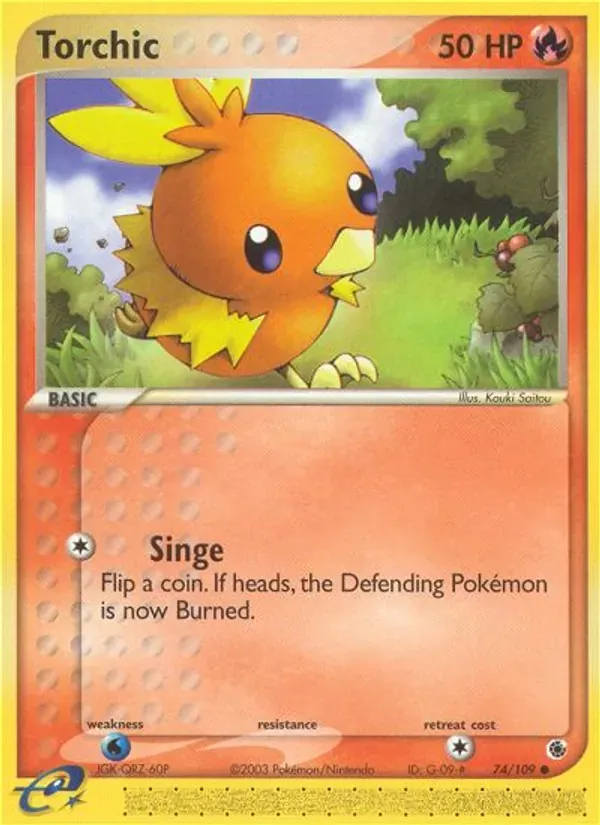 Torchic 74/109 EX Rubi e Safira
