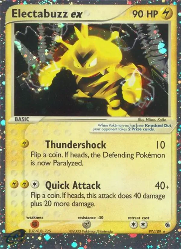 Electabuzz ex 97/109 EX Rubi e Safira