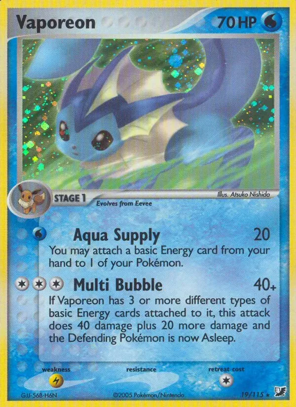Vaporeon 19/115 EX Forças Ocultas