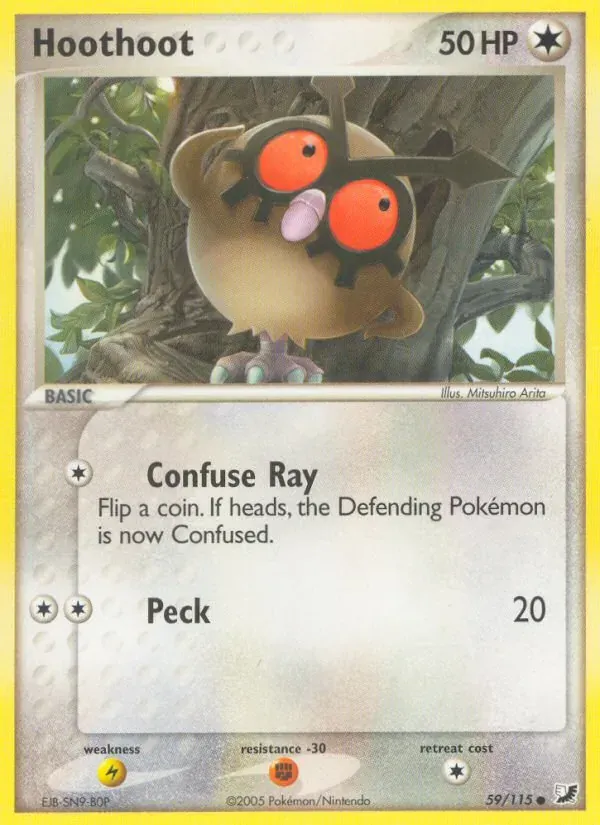 Hoothoot 59/115 EX Forças Ocultas