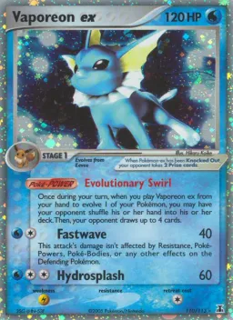 Vaporeon ex 110 Delta Species