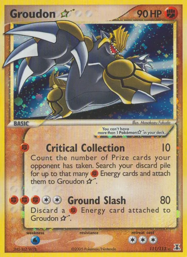 Groudon Star 111/113 Delta Species