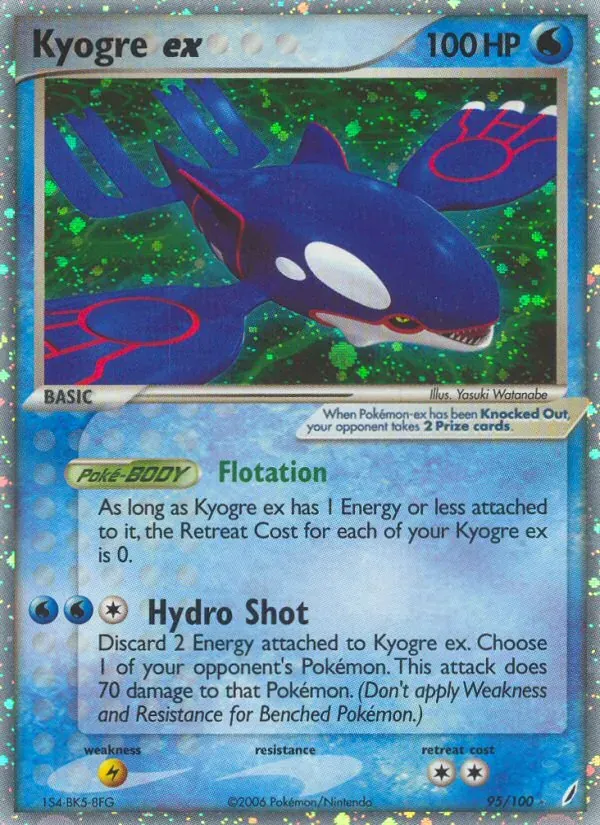 Kyogre ex 95/100 Crystal Guardians