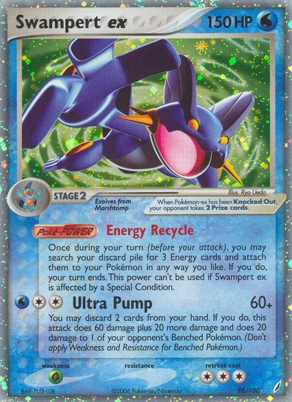 Swampert ex 98/100 Crystal Guardians