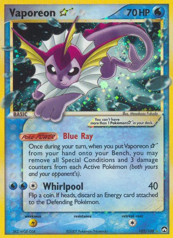 Vaporeon ☆ 102/108 Power Keepers