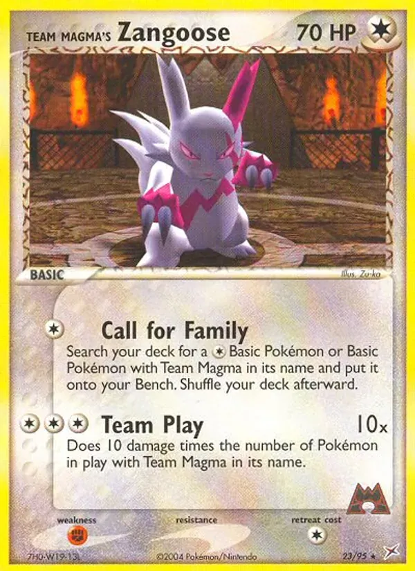 Team Magma's Zangoose 23/95 Team Magma vs Team Aqua