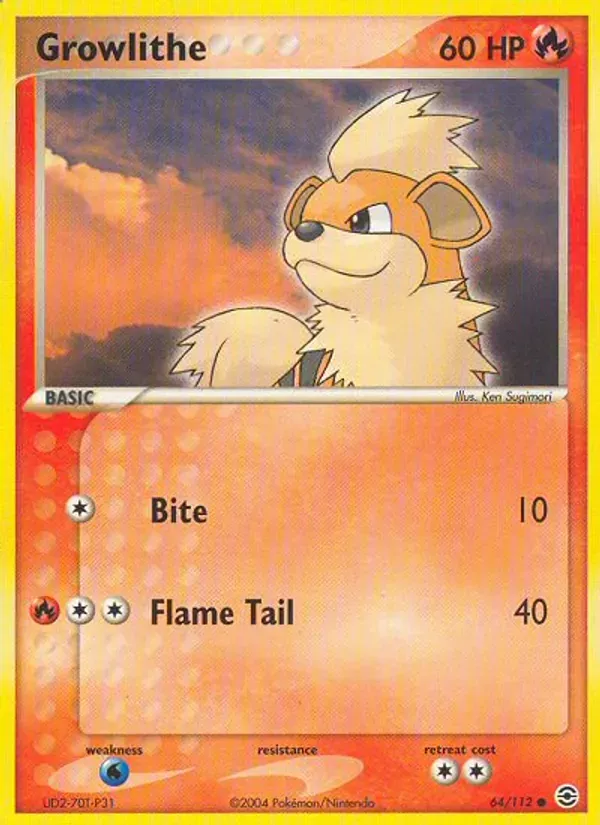 Growlithe 64/112 FireRed & LeafGreen