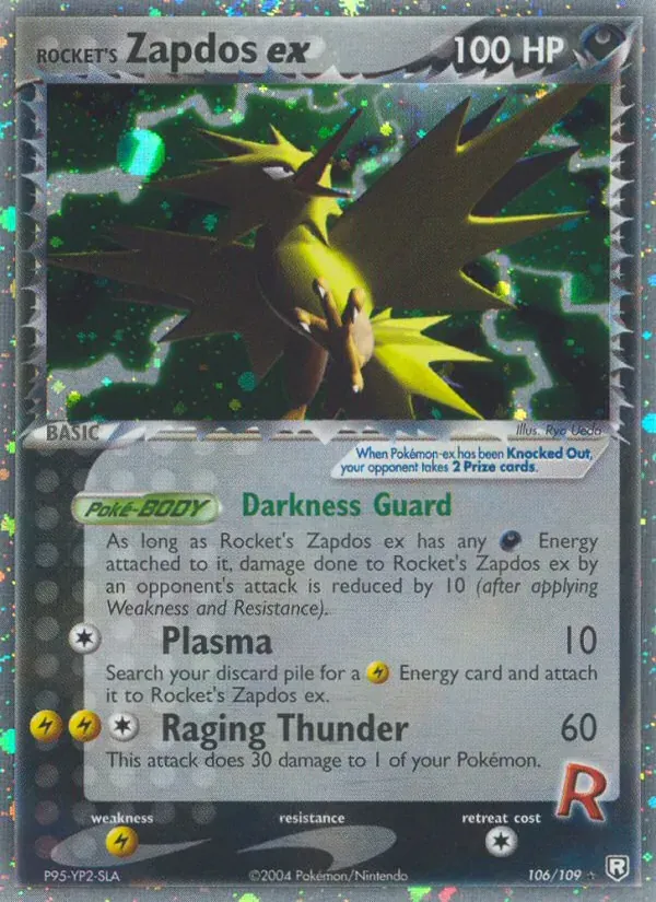 Rocket's Zapdos ex 106/109 EX O Retorno da Equipe Rocket 