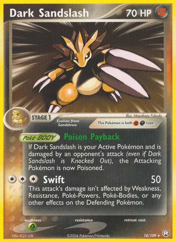 Dark Sandslash 18/109 EX O Retorno da Equipe Rocket 