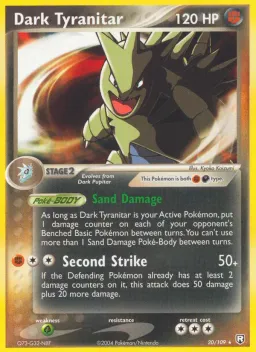 Dark Tyranitar 20 EX O Retorno da Equipe Rocket 