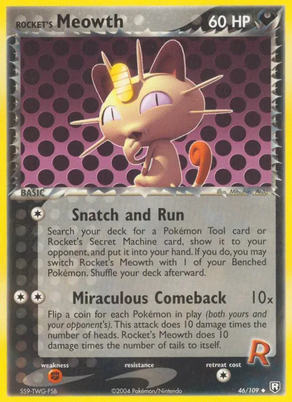 Rocket's Meowth 46/109 EX O Retorno da Equipe Rocket
