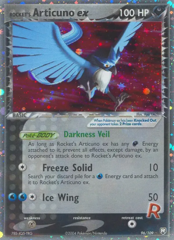 Rocket's Articuno ex 96/109 EX O Retorno da Equipe Rocket 