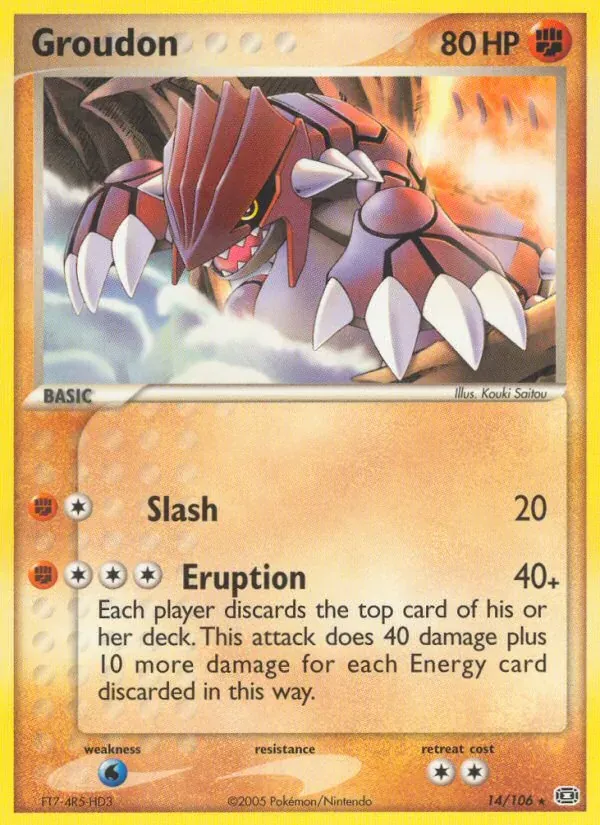 Groudon 14/106 EX Esmeralda