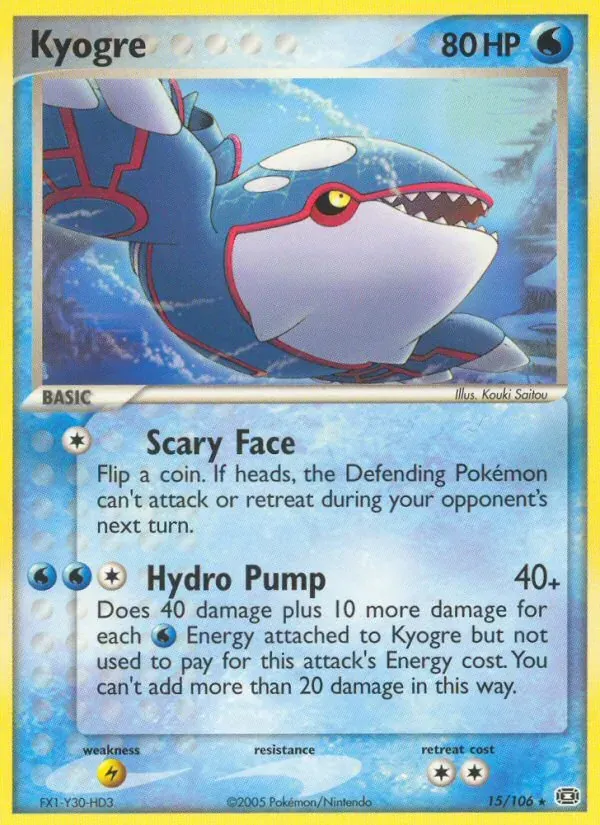 Kyogre 15/106 EX Esmeralda
