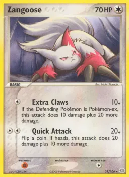 Zangoose 21 EX Esmeralda
