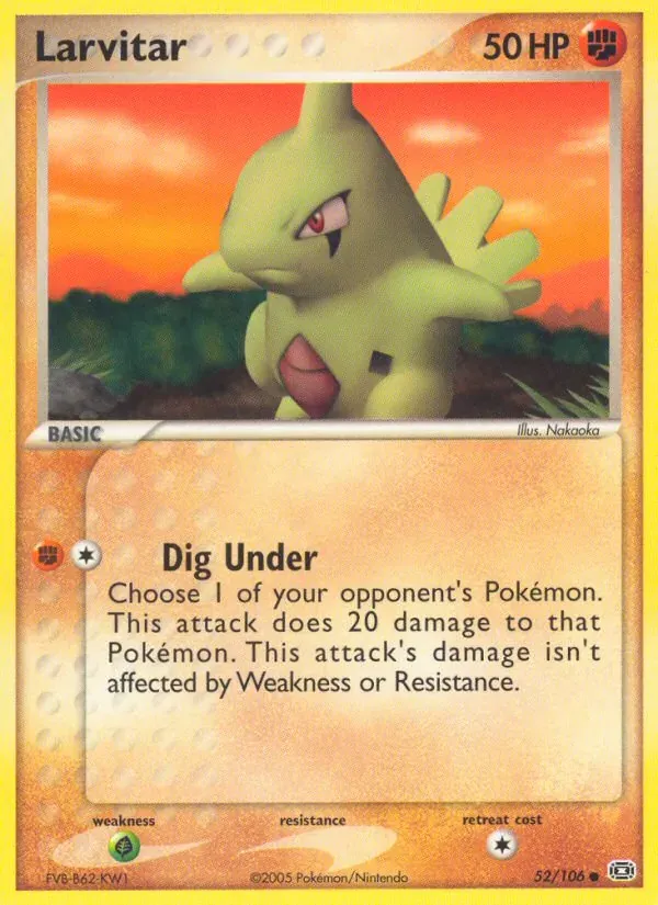 Larvitar 52/106 EX Esmeralda