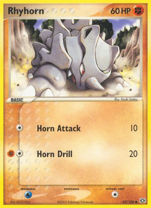 Rhyhorn 62/106 EX Esmeralda