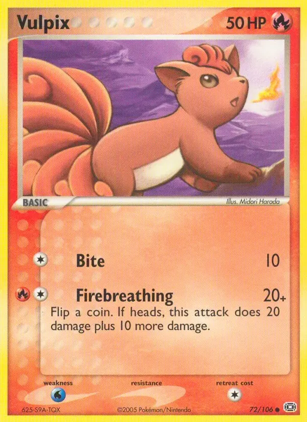 Vulpix 72/106 EX Esmeralda