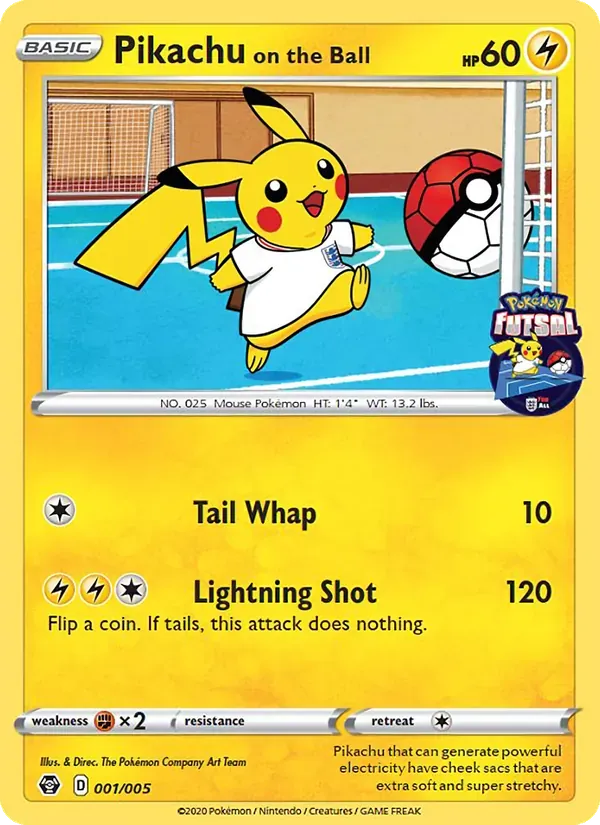 Pikachu on the Ball 1/5 Pokémon Futsal 2020