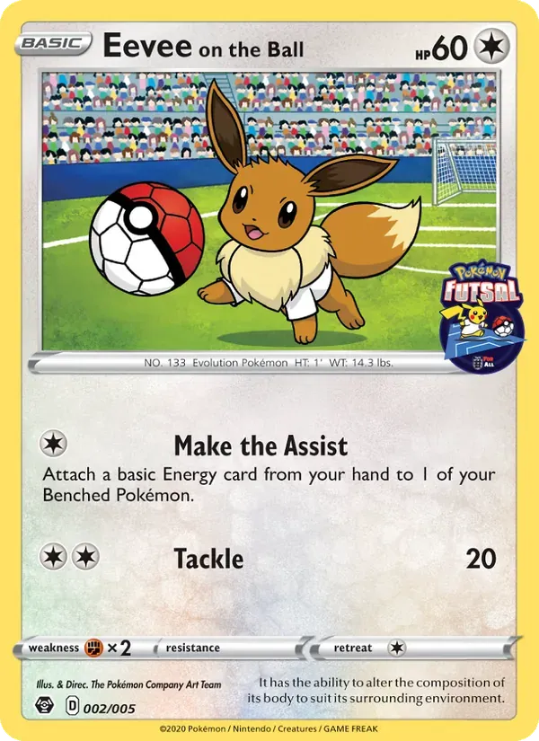 Eevee on the Ball 2/5 Pokémon Futsal 2020