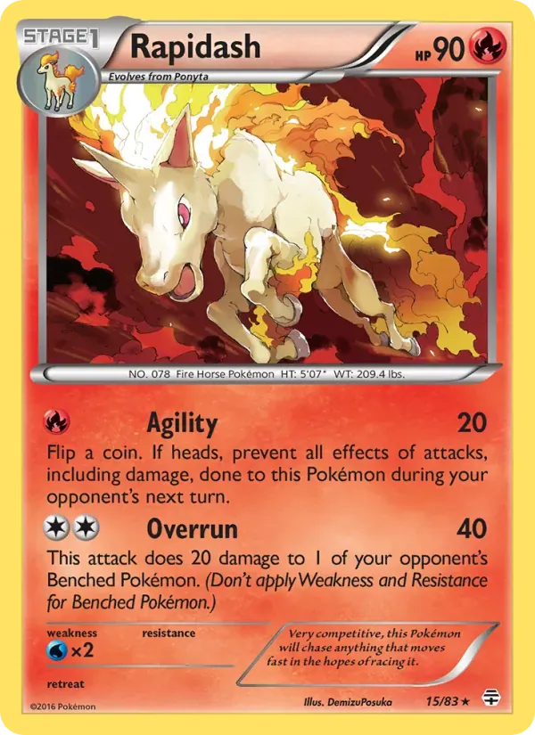 Rapidash 15/83 Gerações