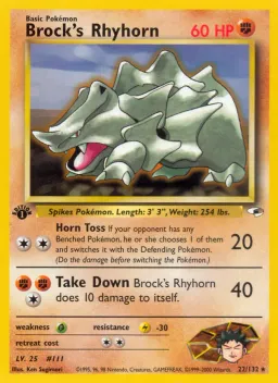 Brock's Rhyhorn 22 Gym Heroes