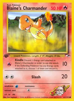 Blaine's Charmander 61 Gym Heroes
