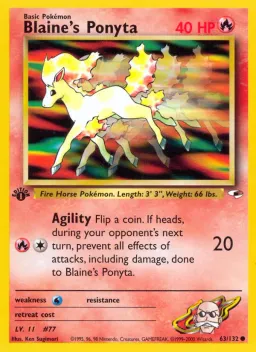 Blaine's Ponyta 63 Gym Heroes