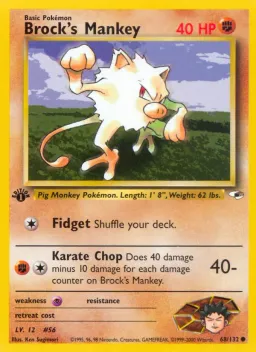 Brock's Mankey 68 Gym Heroes