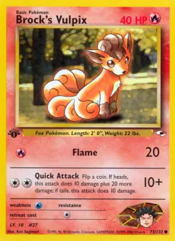 Brock's Vulpix 73 Gym Heroes