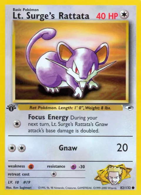 Lt. Surge's Rattata 82/132