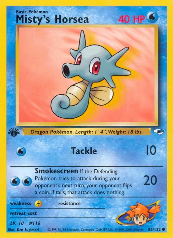 Misty's Horsea 86/132 Gym Heroes