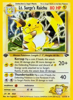 Lt. Surge's Raichu 11 Gym Challenge