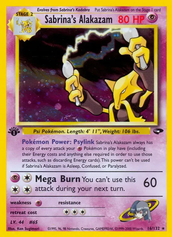 Sabrina's Alakazam 16/132 Gym Challenge
