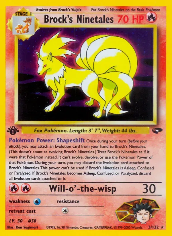 Brock's Ninetales 3/132 Gym Challenge
