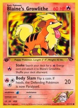 Blaine's Growlithe 62 Gym Challenge
