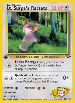 Lt. Surge's Rattata 85 Gym Challenge