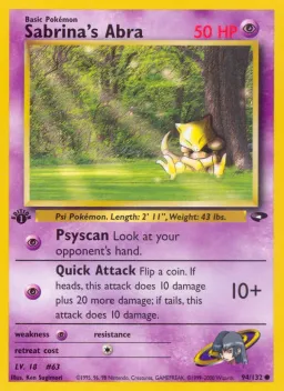 Sabrina's Abra 94 Gym Challenge