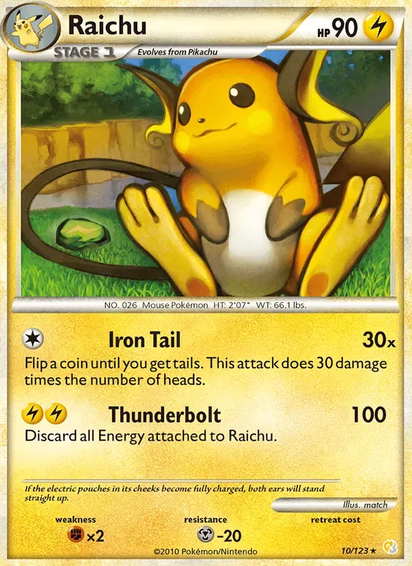 Raichu 10/123 HeartGold SoulSilver