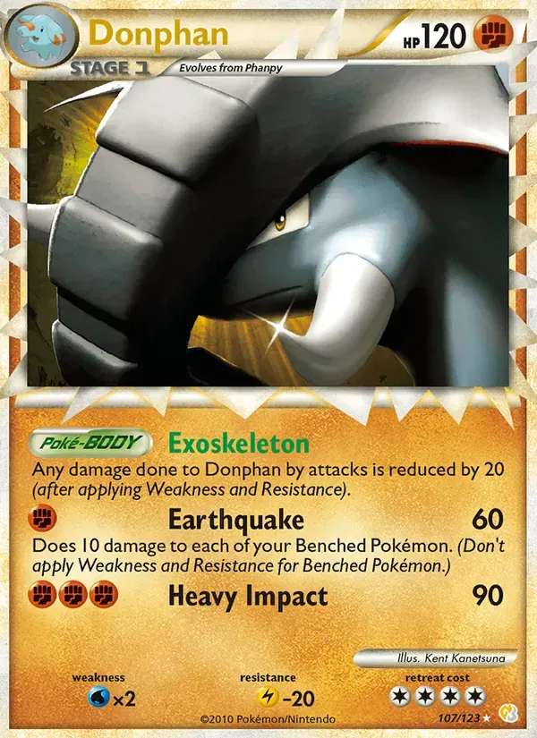 Donphan 107/123 HeartGold SoulSilver