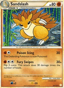 Sandslash 29 HeartGold SoulSilver