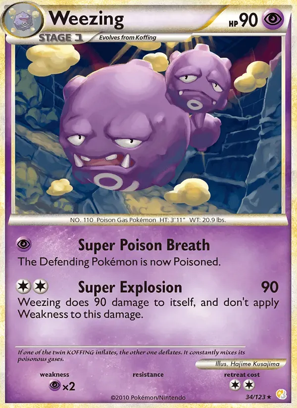 Weezing 34/123 HeartGold SoulSilver