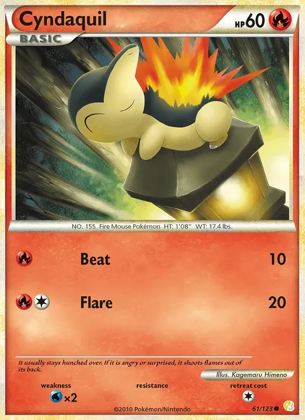 Cyndaquil 61/123 HeartGold SoulSilver