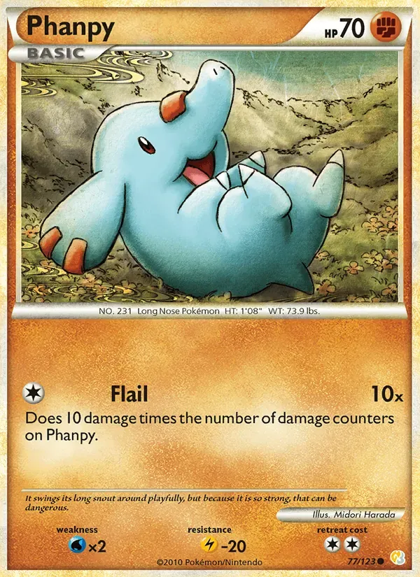 Phanpy 77/123 HeartGold SoulSilver