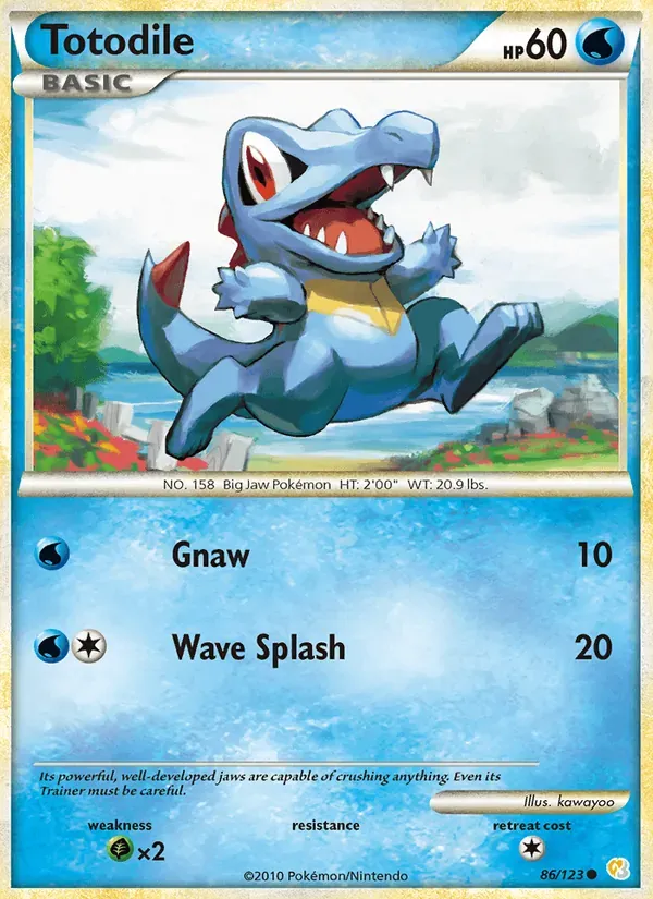 Totodile 86/123 HeartGold SoulSilver